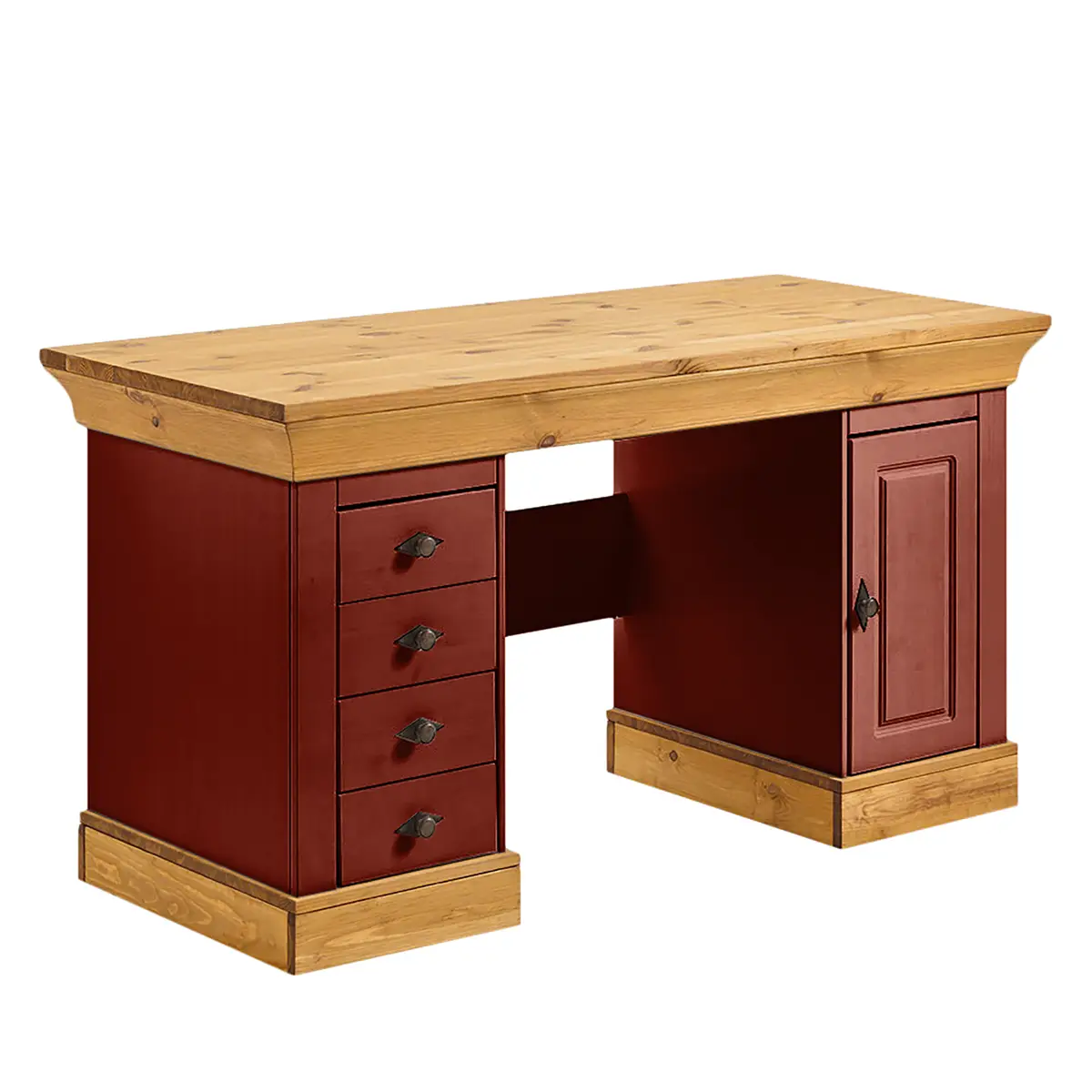 Massiver Schreibtisch 143 cm | Braun