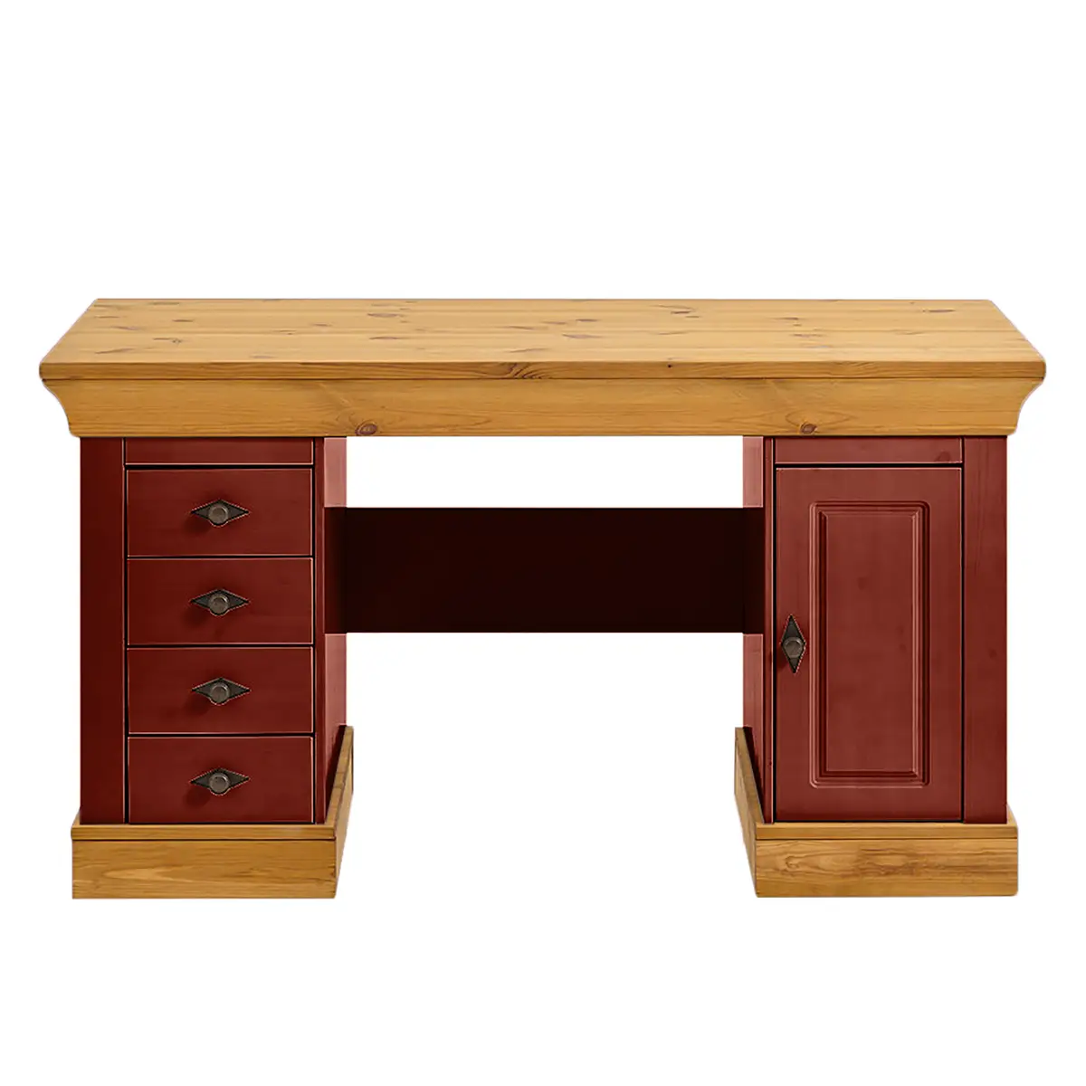 Massiver Schreibtisch 143 cm | Braun