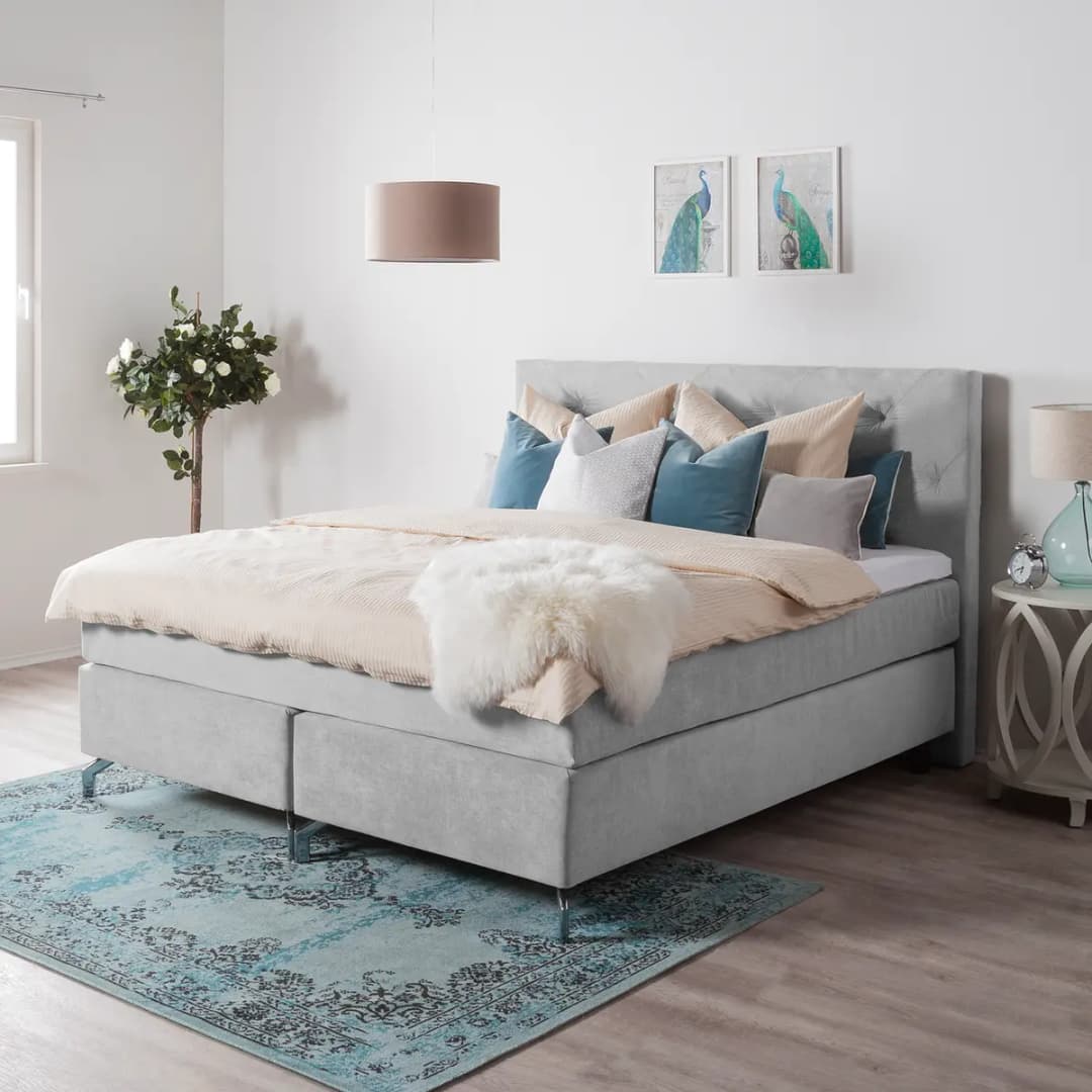 Boxspringbett Dogali | Grau