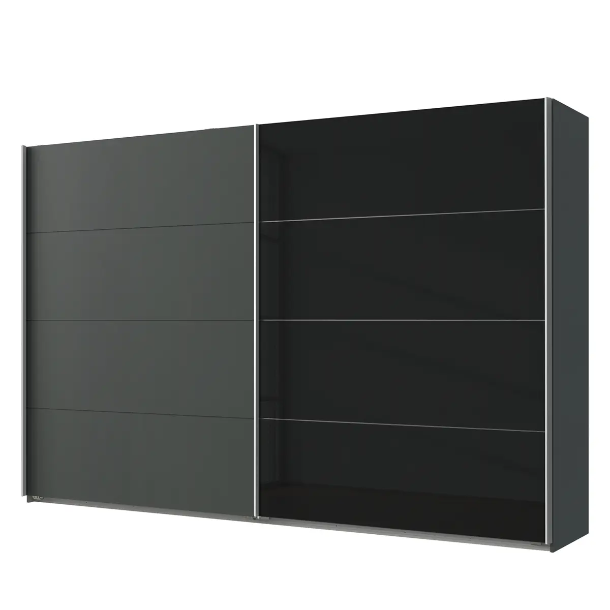 Schwebetürenschrank I 225 x 236cm | Schwarz