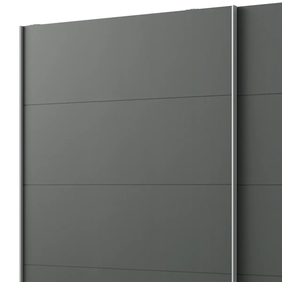 Schwebetürenschrank II 225 x 236cm Schwarz/Grafit Dekor | Grau