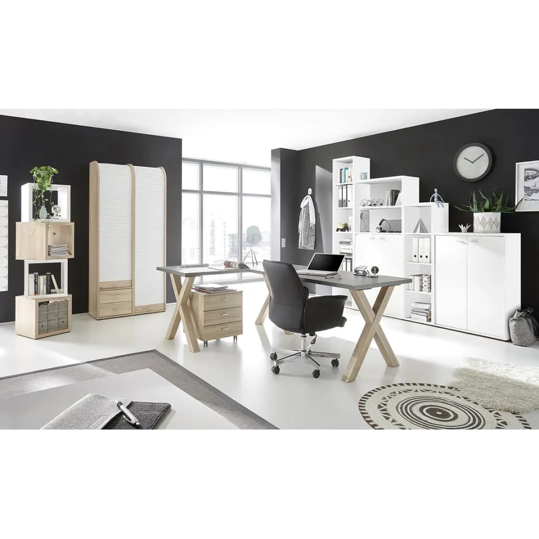 Aktenregal Leeton ll | Weiß