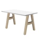 Schreibtisch Leeton I 120cm Weiß/Eiche Sonoma Dekor/Weiß
