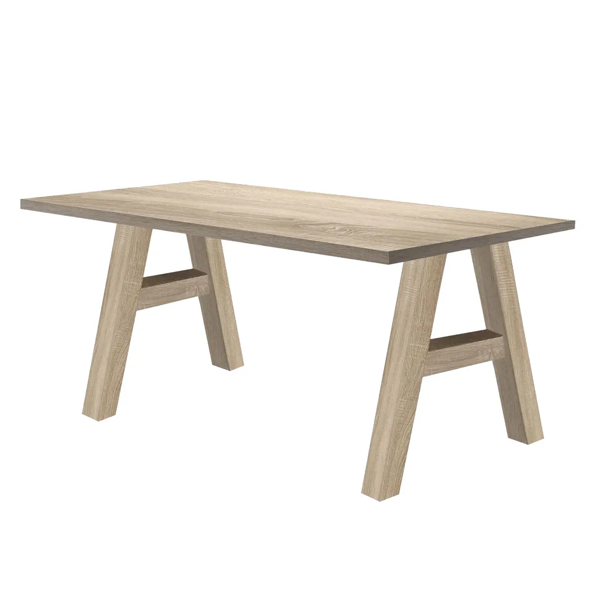 Schreibtisch Leeton I 140cm Braun/Eiche Sanremo Hell Dekor | Braun