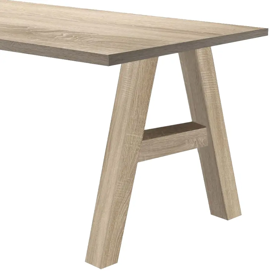 Schreibtisch Leeton I 140cm Braun/Eiche Sanremo Hell Dekor | Braun