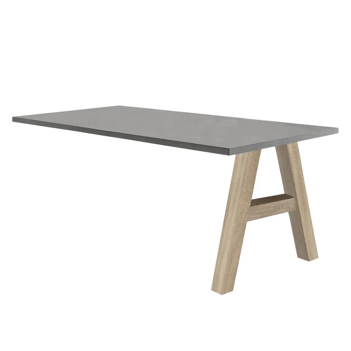 Schreibtisch-Ansatz I 140cm Grau/Eiche/Anthrazit | Mehrfarbig