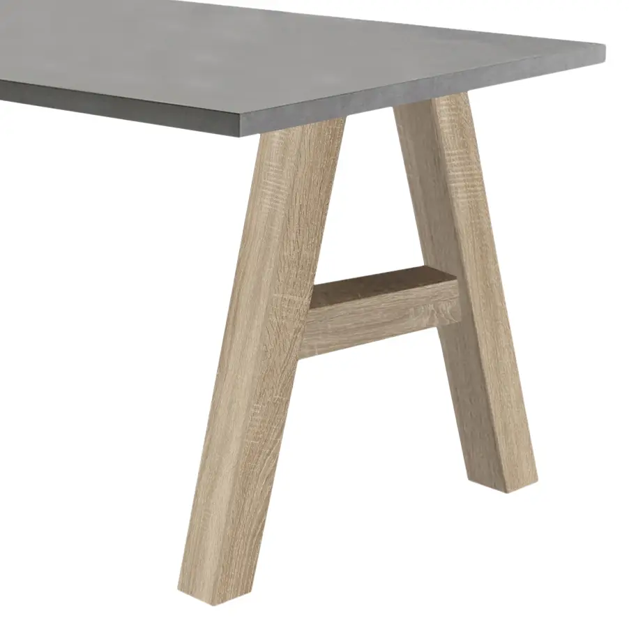 Schreibtisch-Ansatz I 140cm Grau/Eiche/Anthrazit | Mehrfarbig