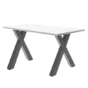 Schreibtisch Leeton II 140cm Weiß/Anthrazit/Weiß | Weiß