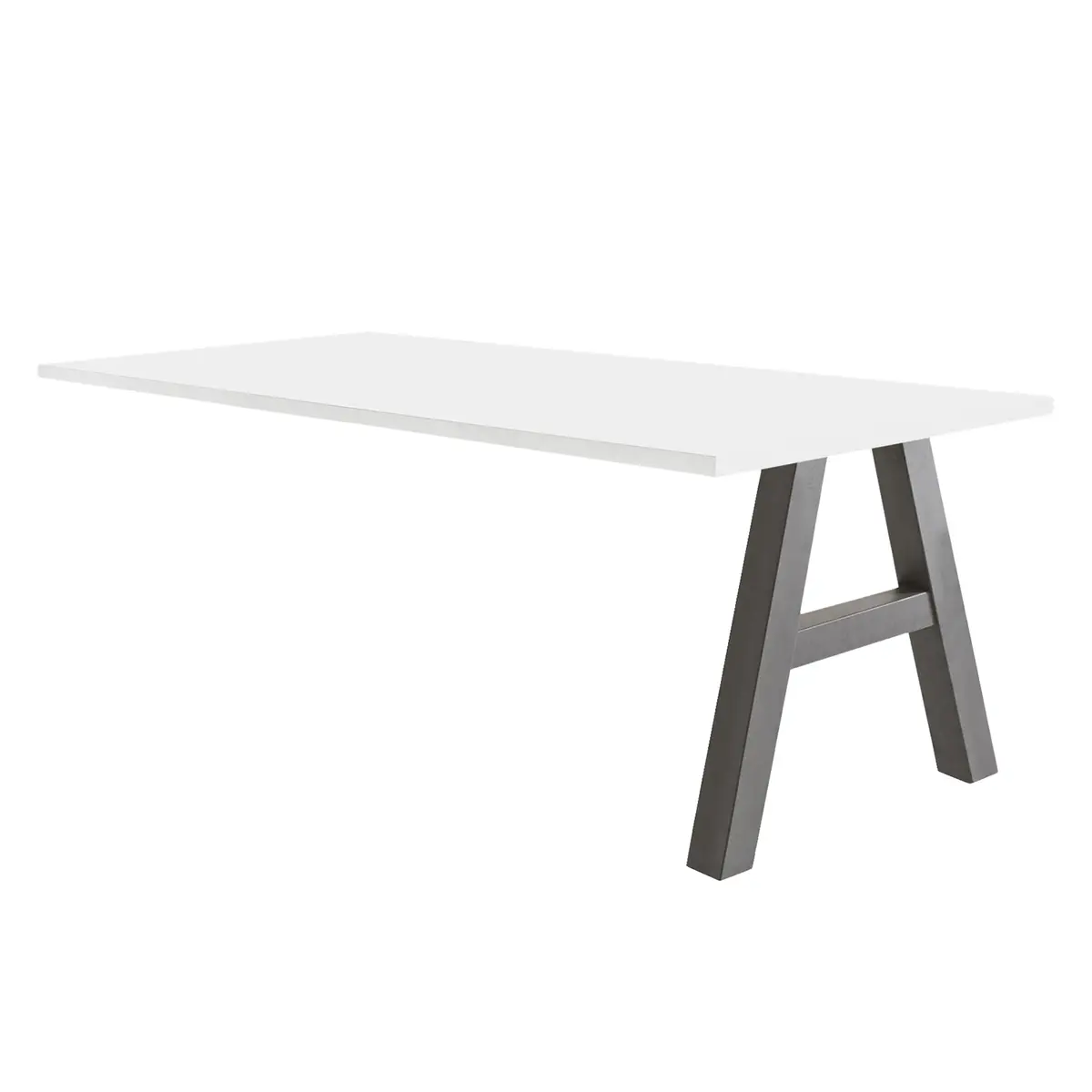 Schreibtisch-Ansatz I 140cm Weiß/Anthrazit/Weiß | Mehrfarbig