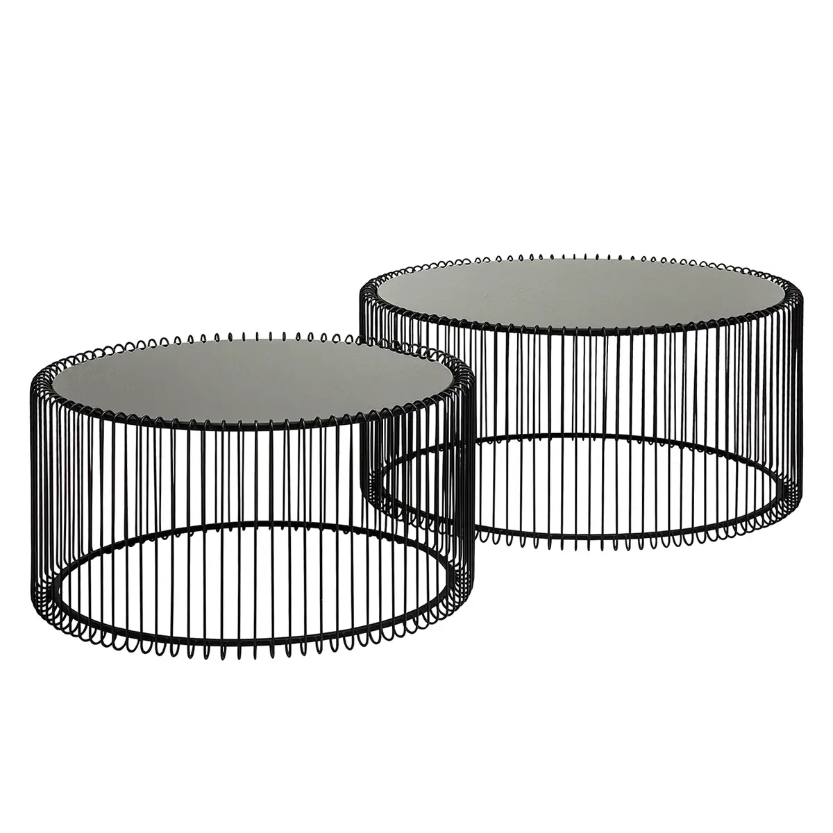 Couchtisch Wire 2er-Set | Schwarz