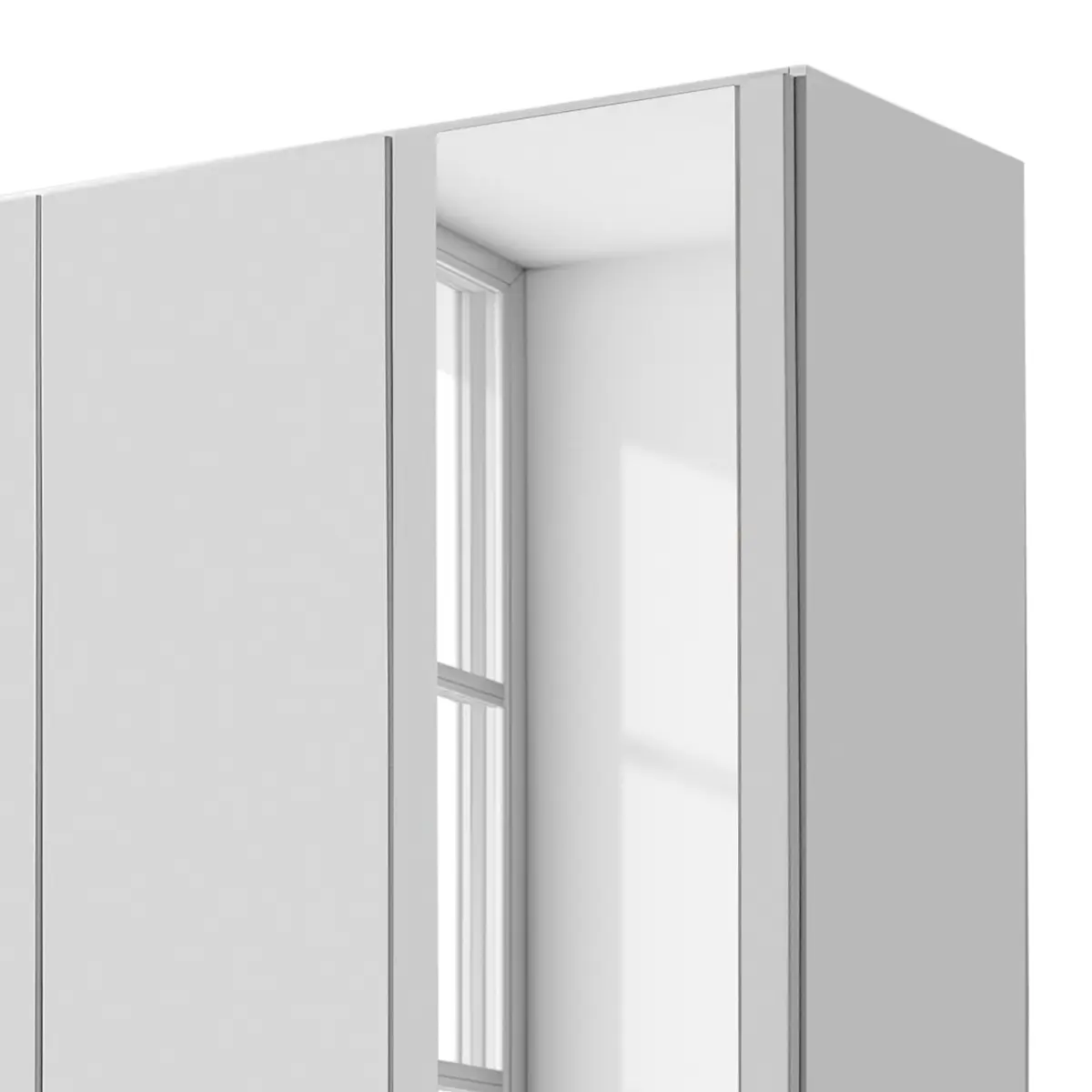 Drehtürenschrank 136cm Weiß/Alpinweiß | Weiß
