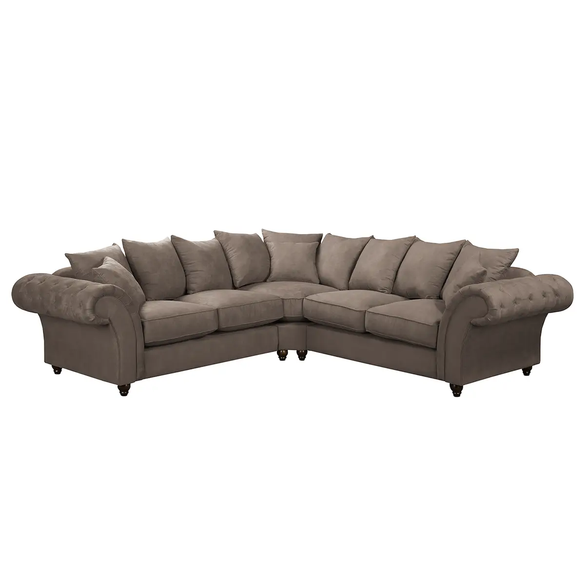 Ecksofa | Braun