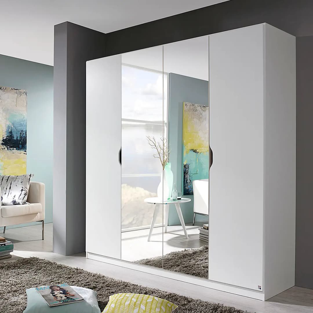 Drehtürenschrank Freiham | Weiß