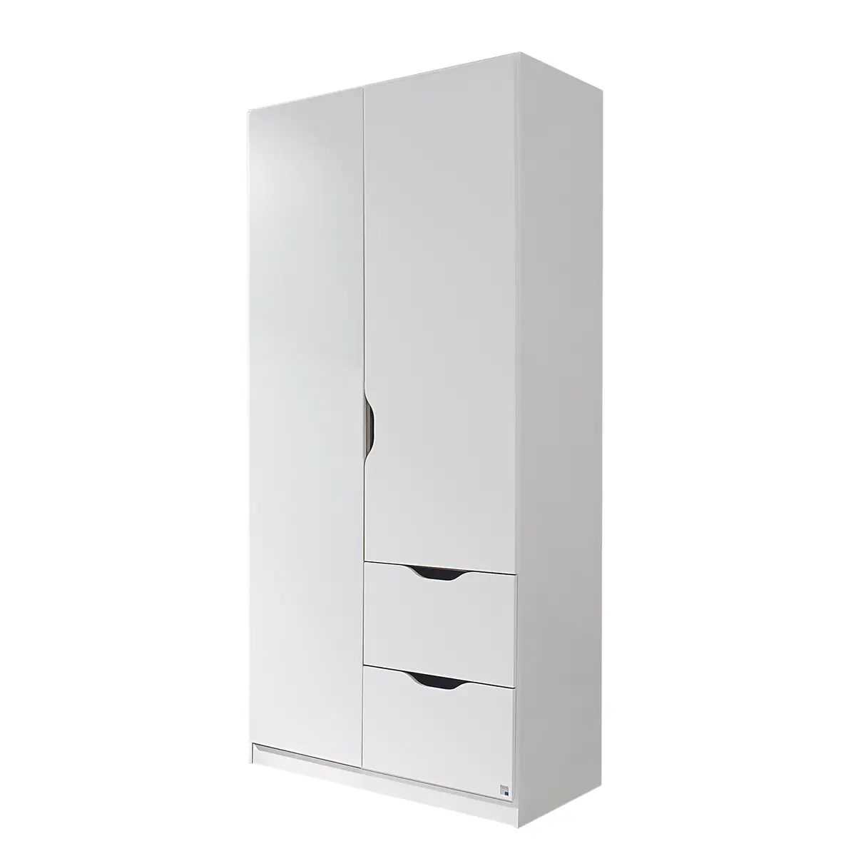 Drehtürenschrank 91cm Weiß/Alpinweiß ohne Spiegeltür/-en | Weiß