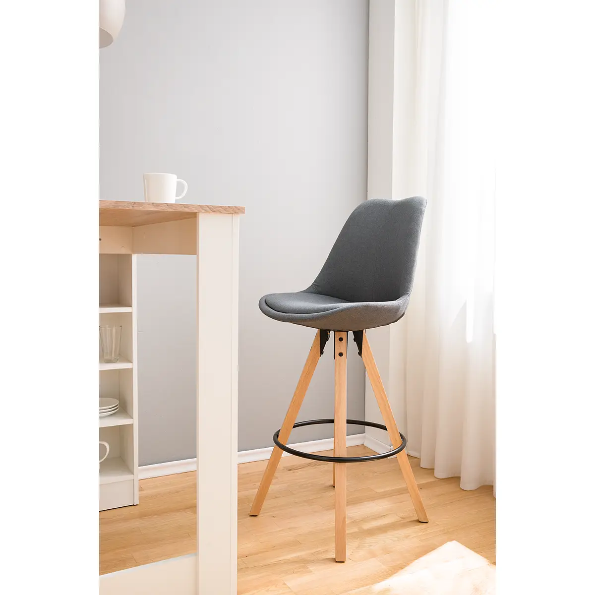 Barstuhl Aledas | Grau