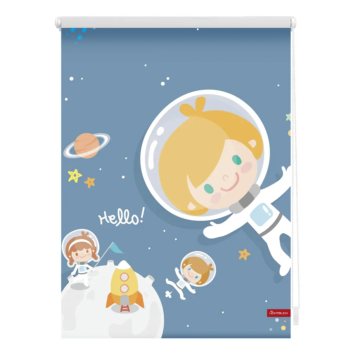Klemmfix-Rollo Astronaut | Mehrfarbig