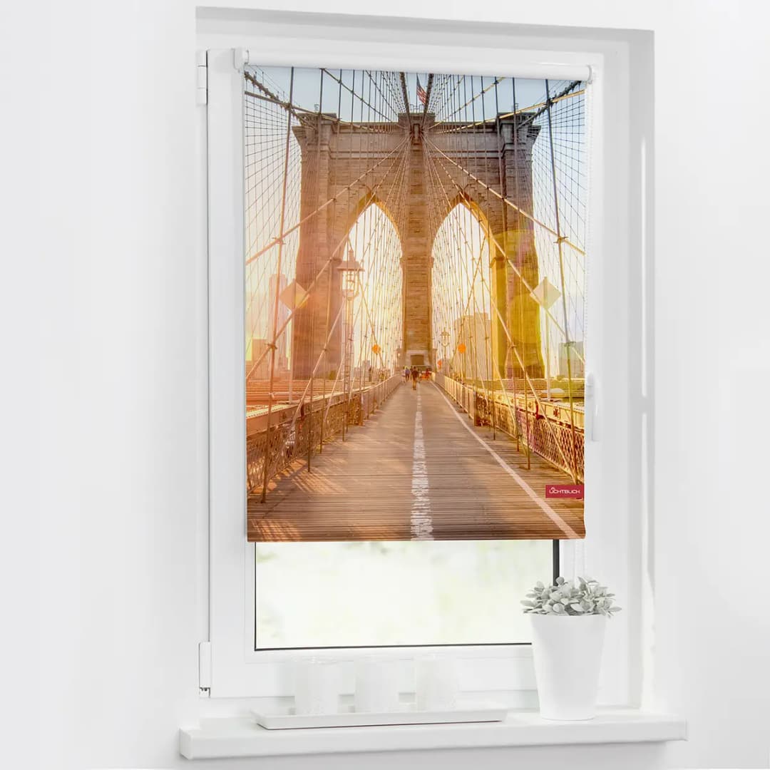 Klemmfix-Rollo Brooklyn Bridge | Mehrfarbig