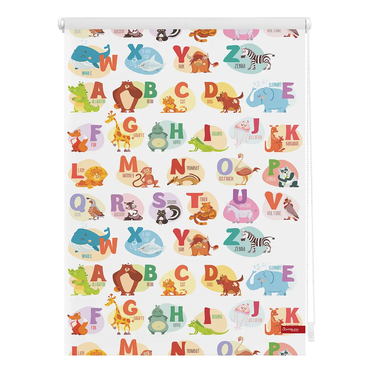 Verdunkelungsrollo ABC-Tafel | Mehrfarbig