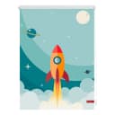 Verdunkelungsrollo Rakete | Blau