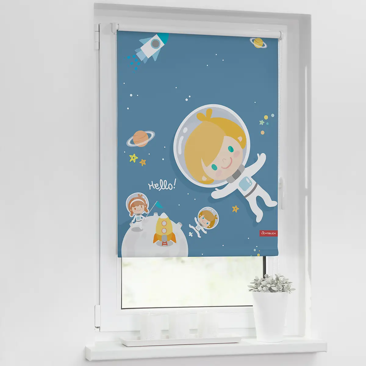 Verdunkelungsrollo Astronaut | Blau
