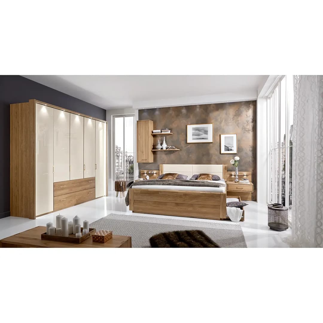 Massivholzbett 180 x 200cm | Braun