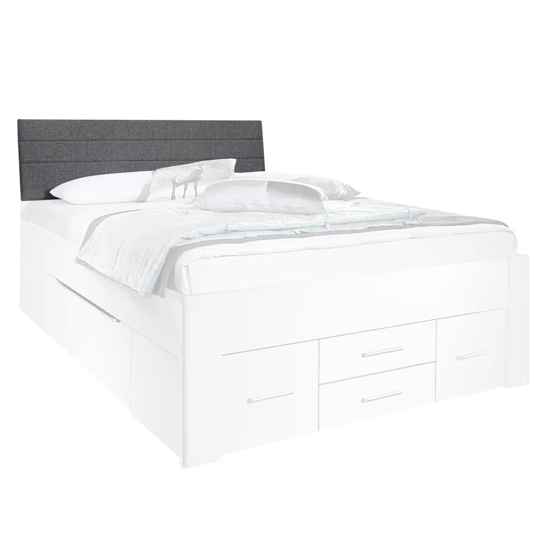 Kopfteil I 145cm Grau/Alpinweiß | Grau