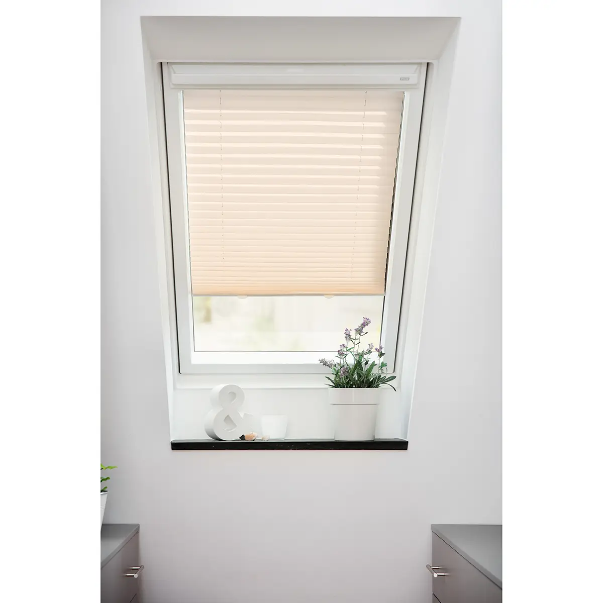 Dachfenster Plissee Haftfix | Beige