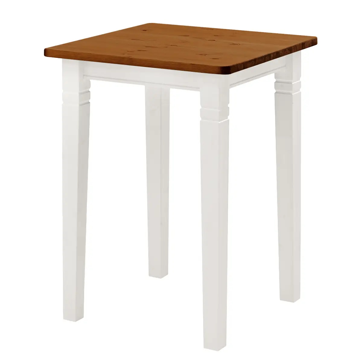 Bartisch 78cm Weiß/Kiefer Weiß/Kiefer Bernstein | Holztöne