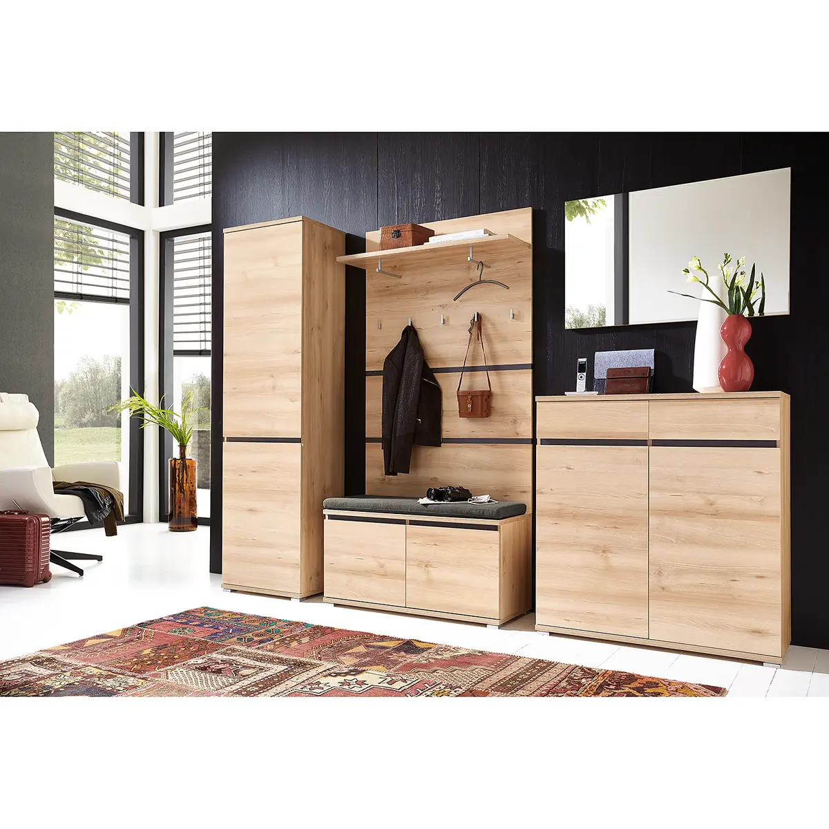 Garderobenset Lissabon I 6-teilig | Braun