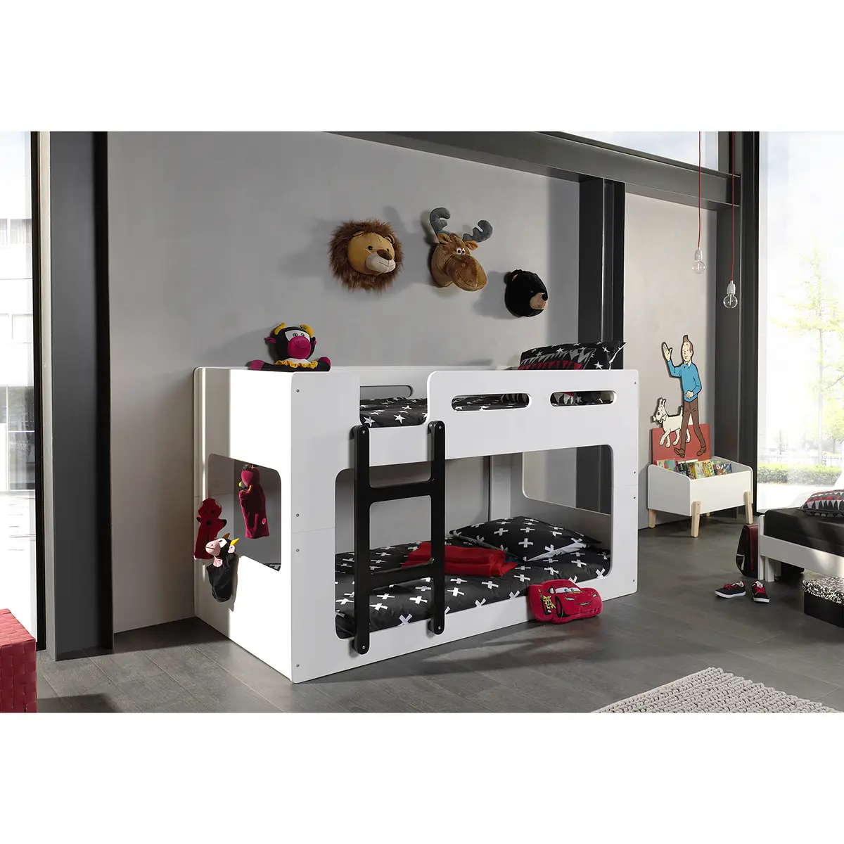 Etagenbett Luca 90 x 200cm Weiß | Weiß