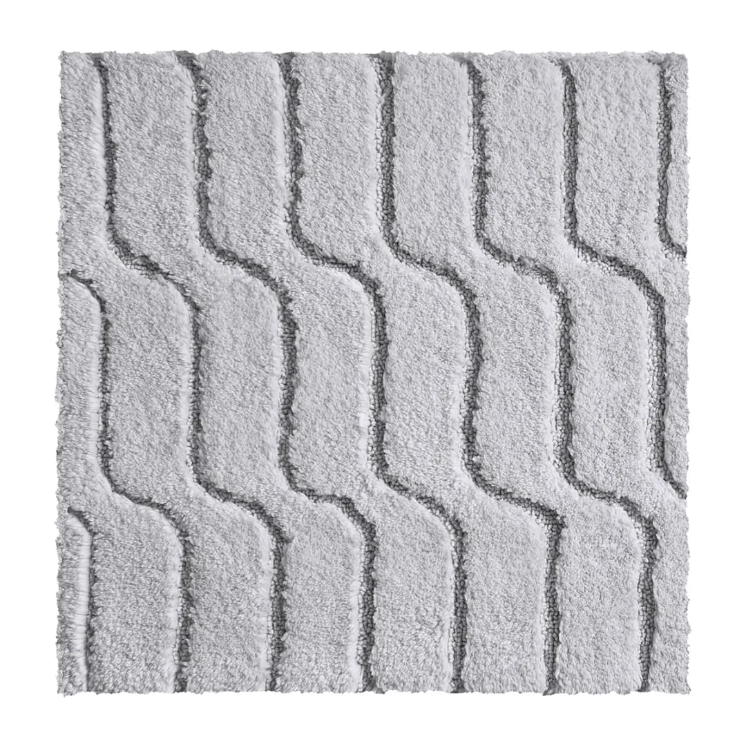 Badematte Vogue 60 x 60cm Grau/Hellgrau | Grau