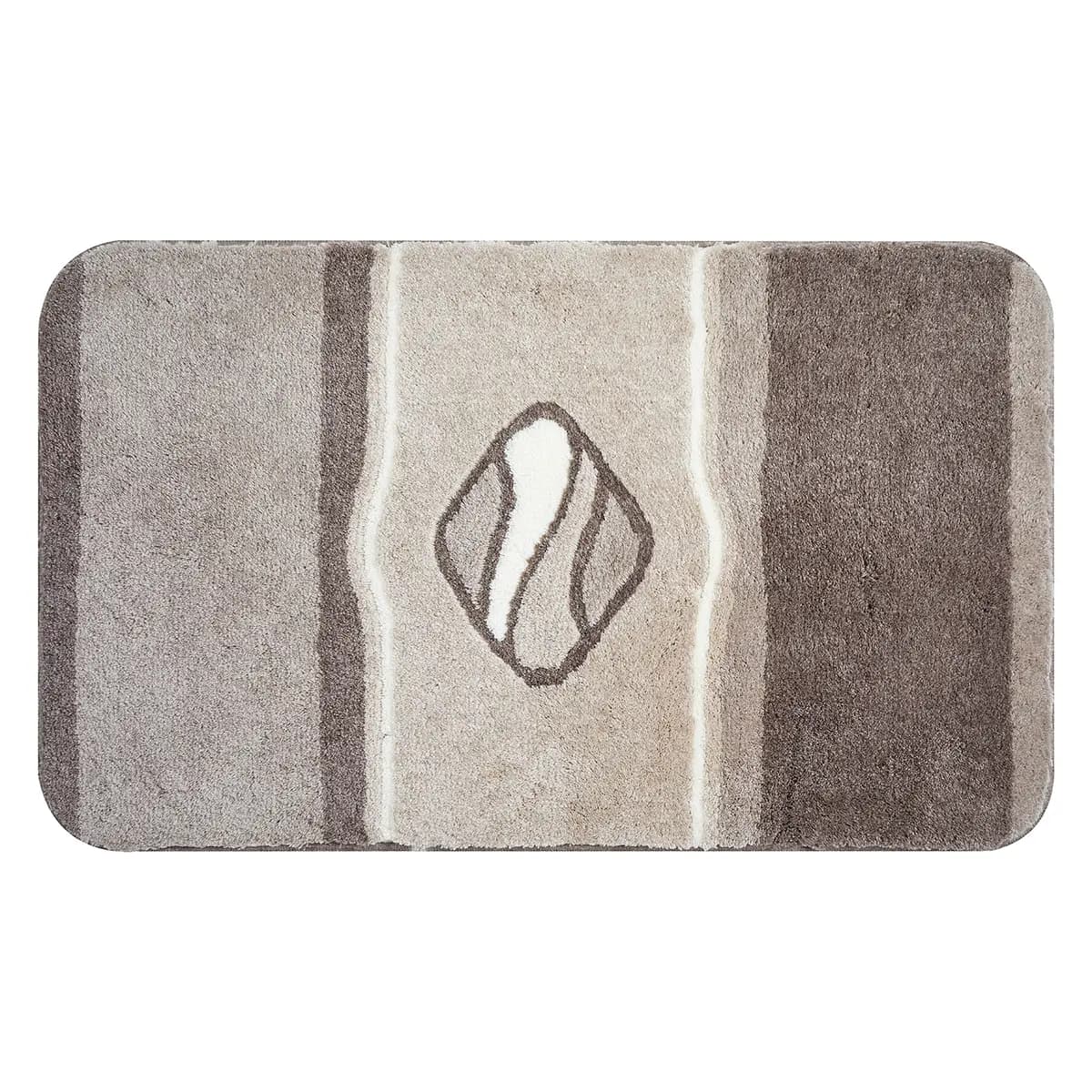 Badematte Jewel 60 x 100cm Braun/Taupe | Braun