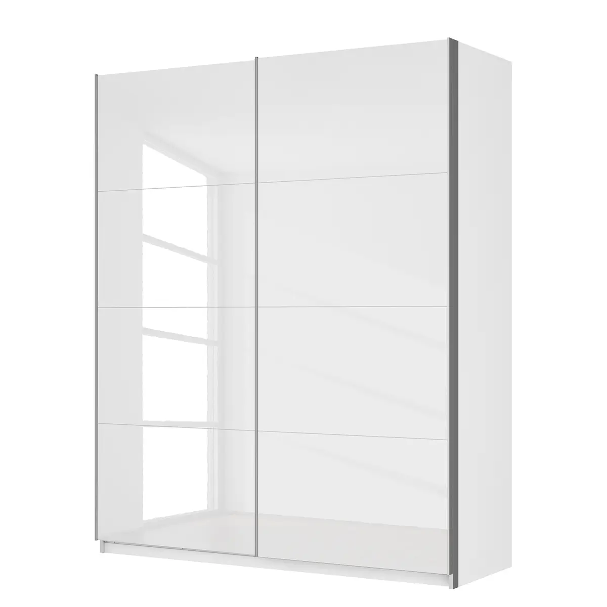 Schwebetürenschrank pure gloss | Weiß
