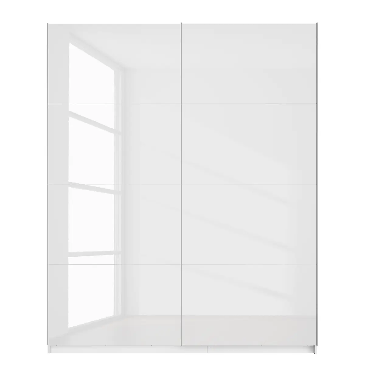 Schwebetürenschrank pure gloss | Weiß