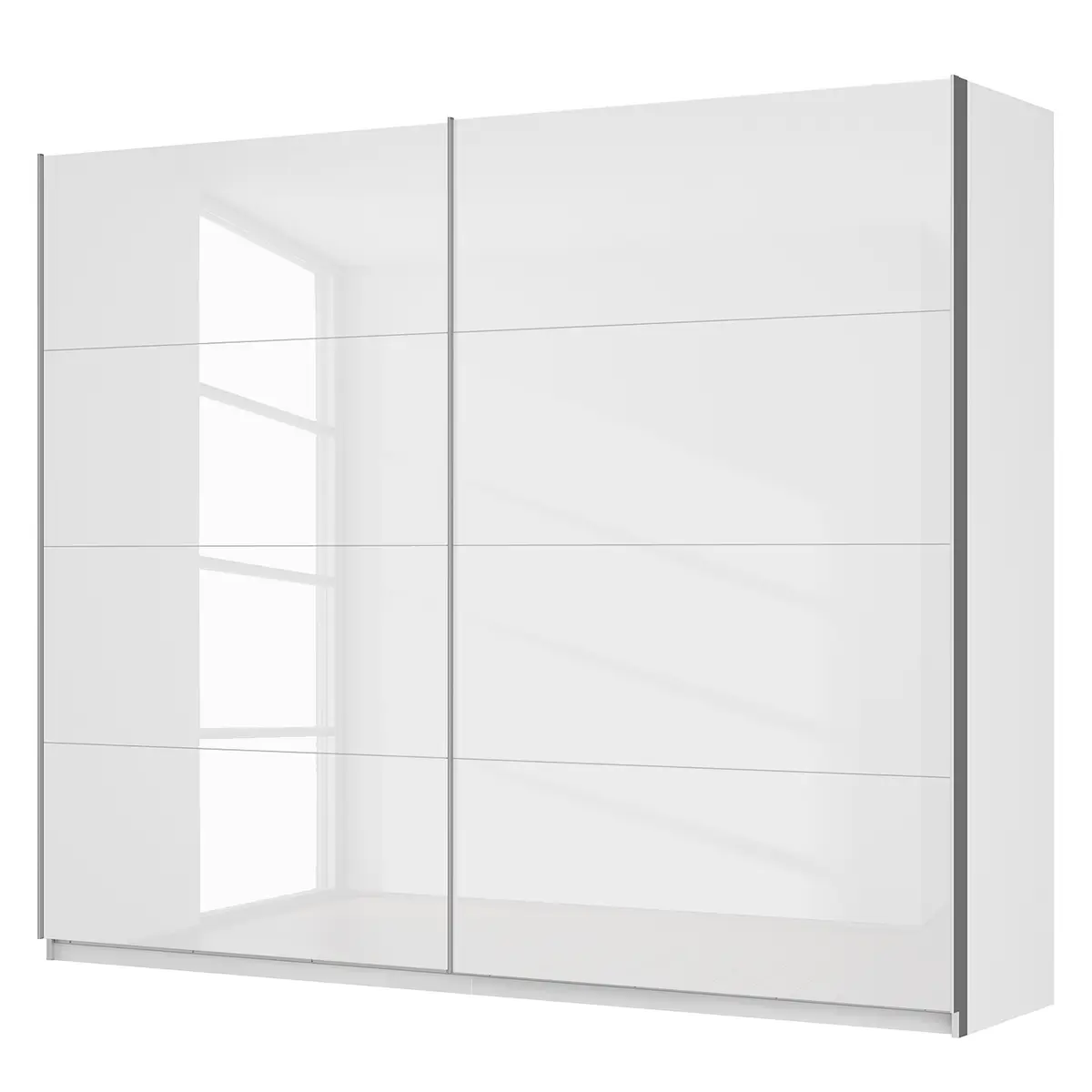 Schwebetürenschrank pure gloss | Weiß