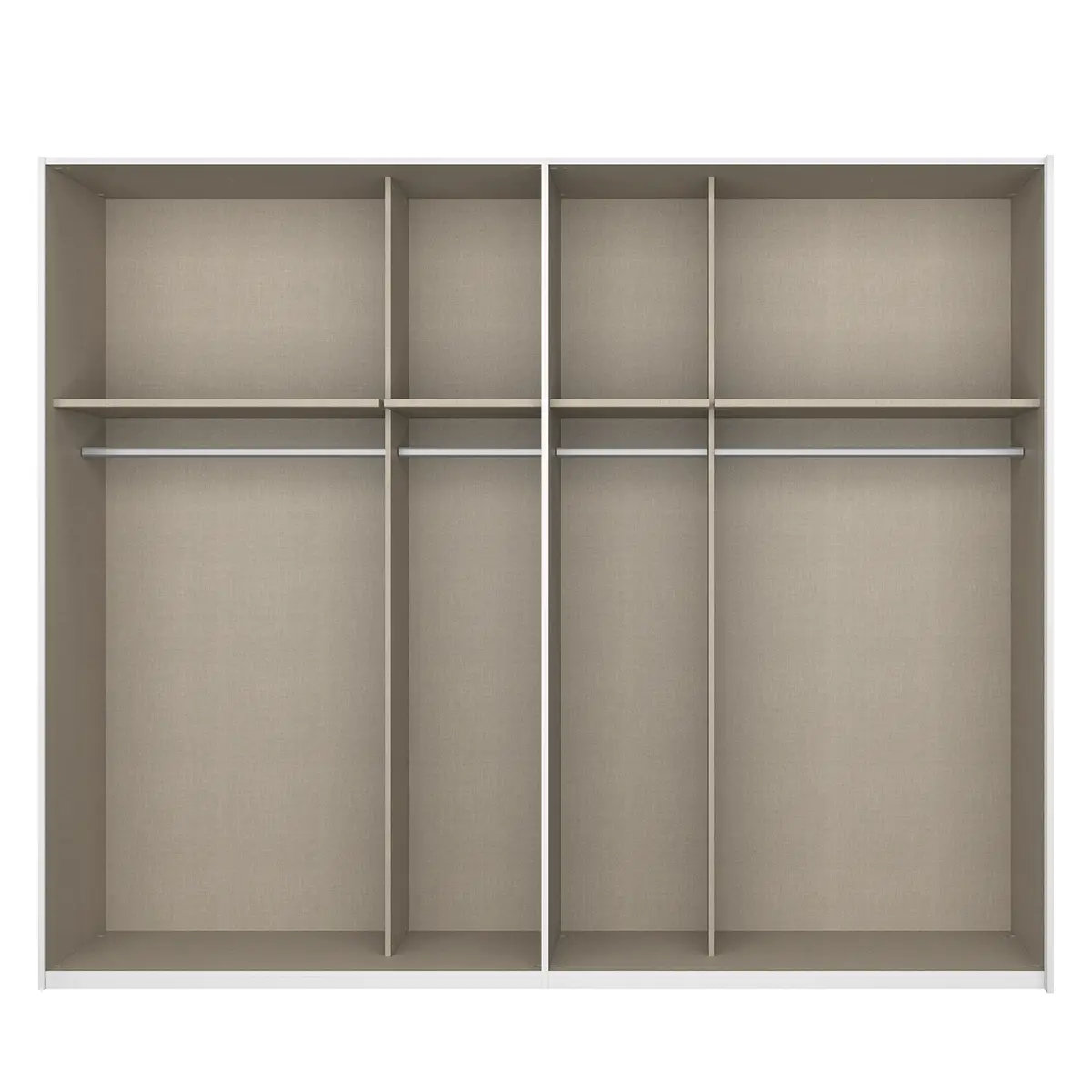Schwebetürenschrank pure gloss | Weiß