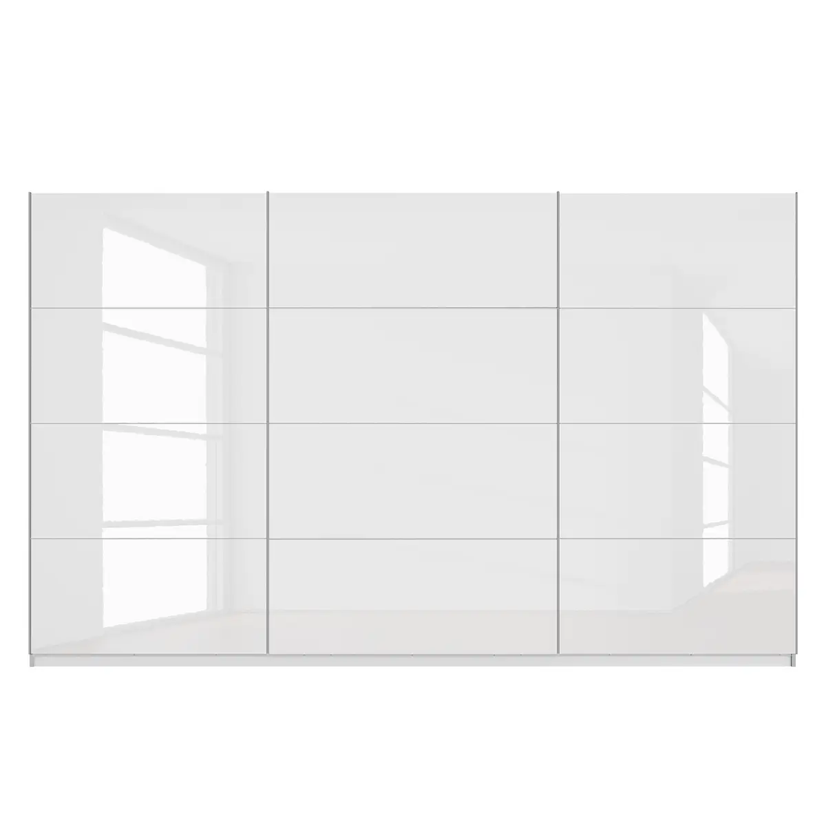 Schwebetürenschrank pure gloss | Weiß