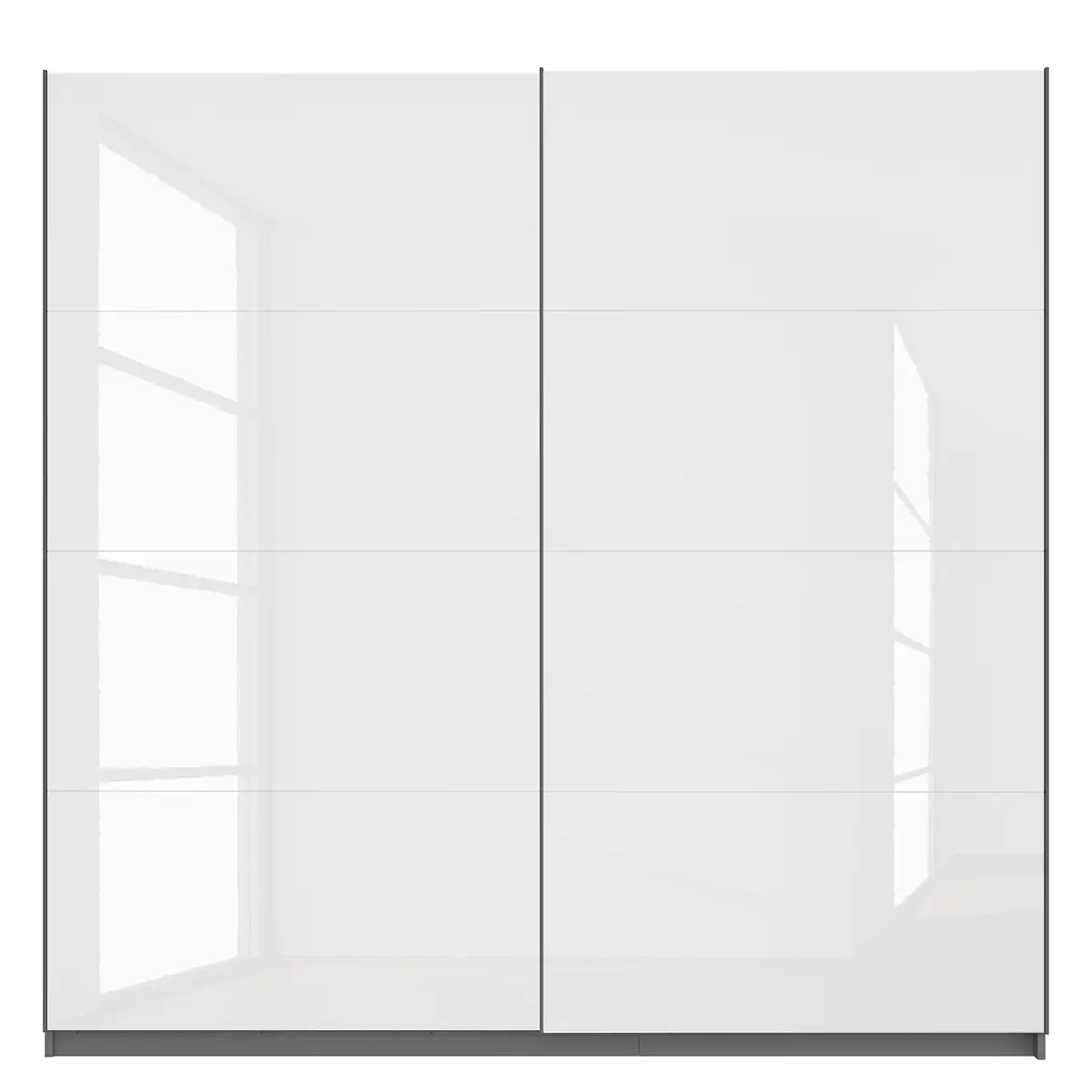 Schwebetürenschrank pure gloss | Weiß