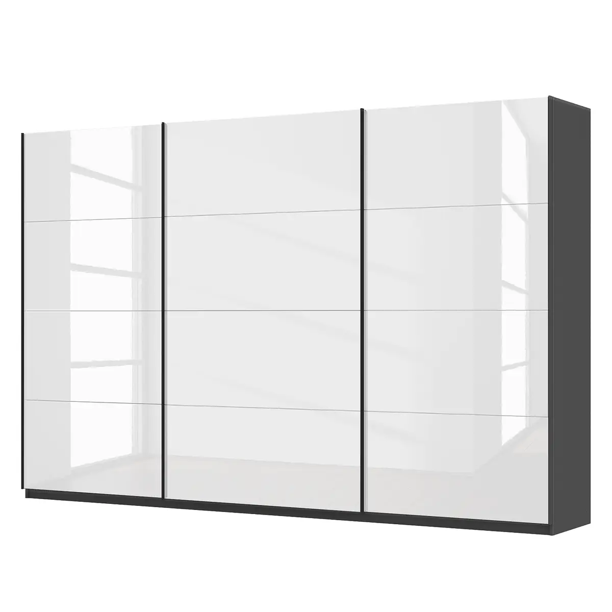 Schwebetürenschrank pure gloss | Weiß