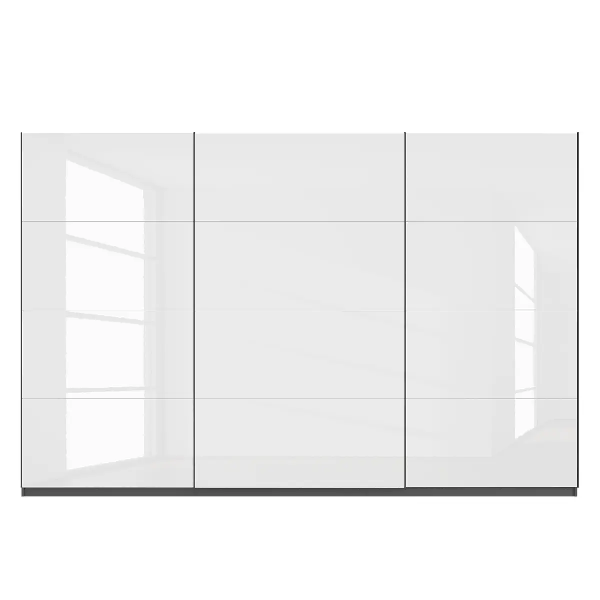 Schwebetürenschrank pure gloss | Weiß
