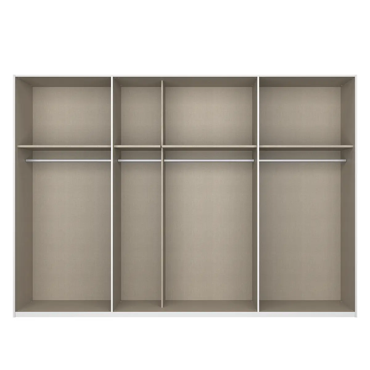 Schwebetürenschrank gloss reflect 315 x 236cm Weiß/Hochglanz