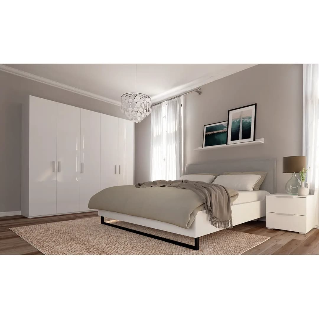 Drehtürenschrank pure gloss | Weiß