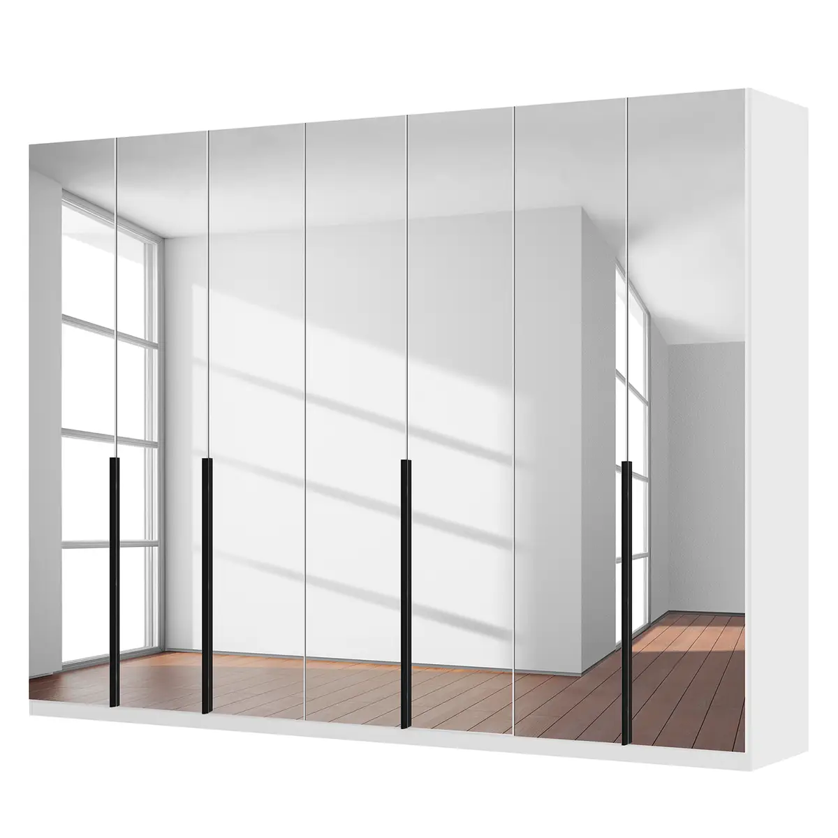 Drehtürenschrank reflect | Weiß