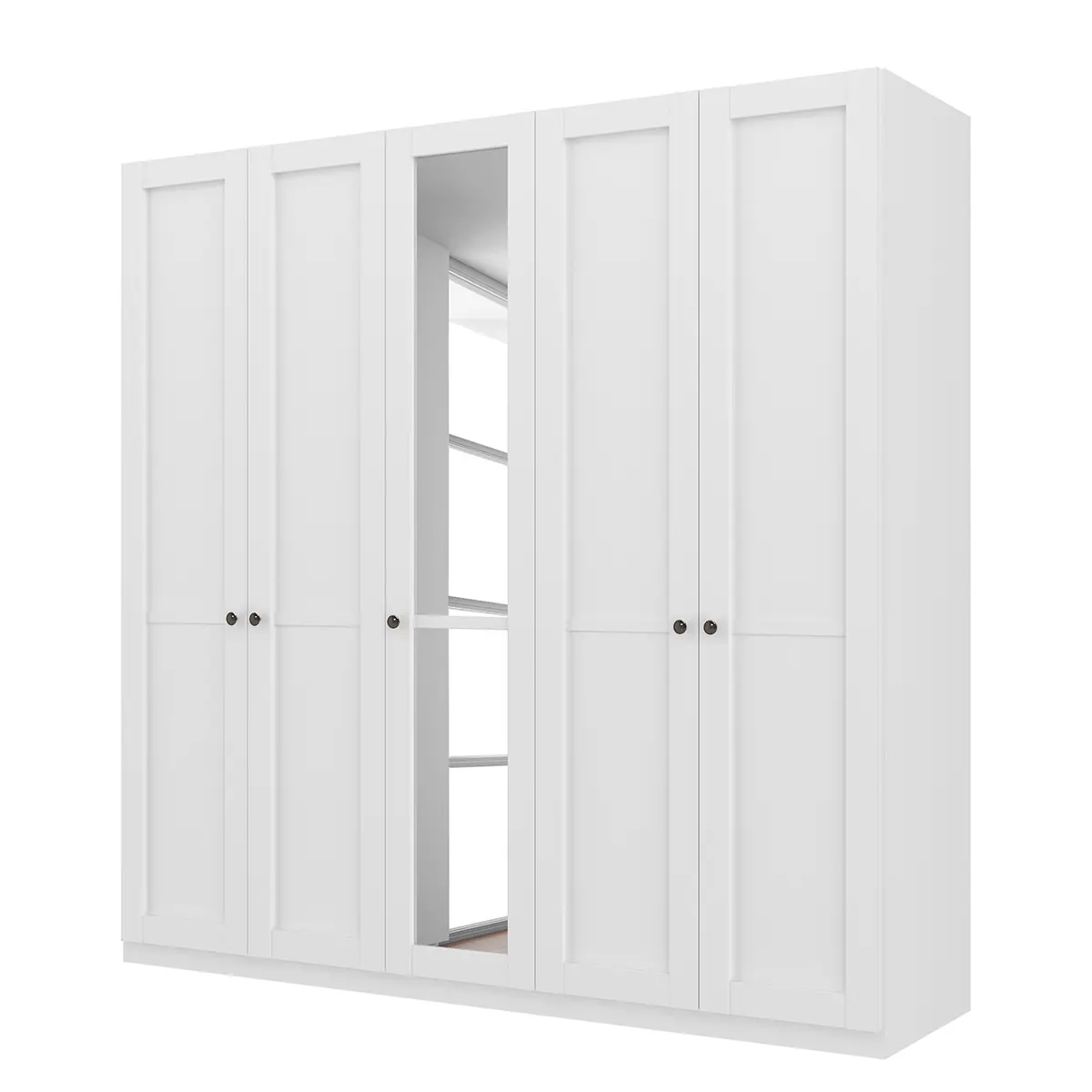Drehtürenschrank country reflect | Weiß