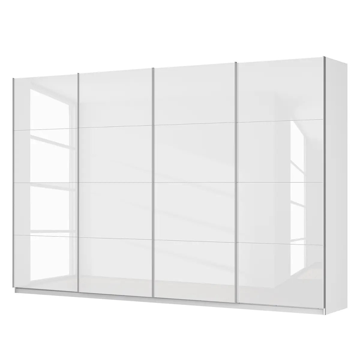 Schwebetürenschrank pure gloss | Weiß