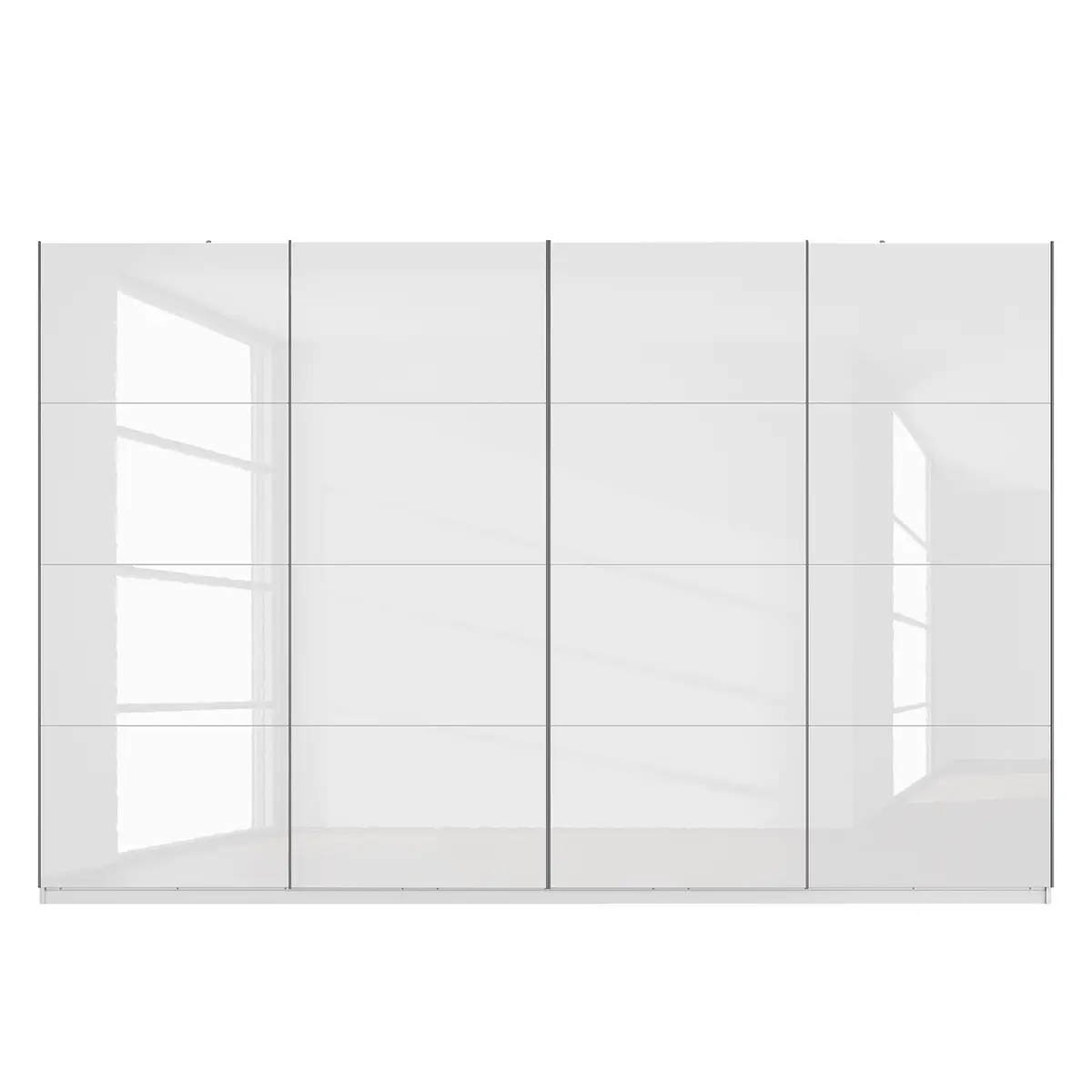 Schwebetürenschrank pure gloss | Weiß