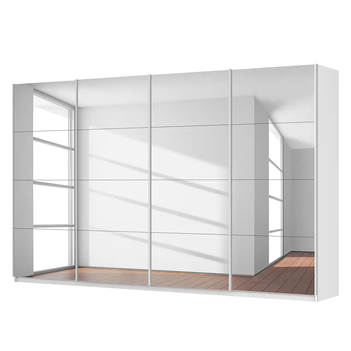 home24 Schwebetürenschrank reflect | Beige
