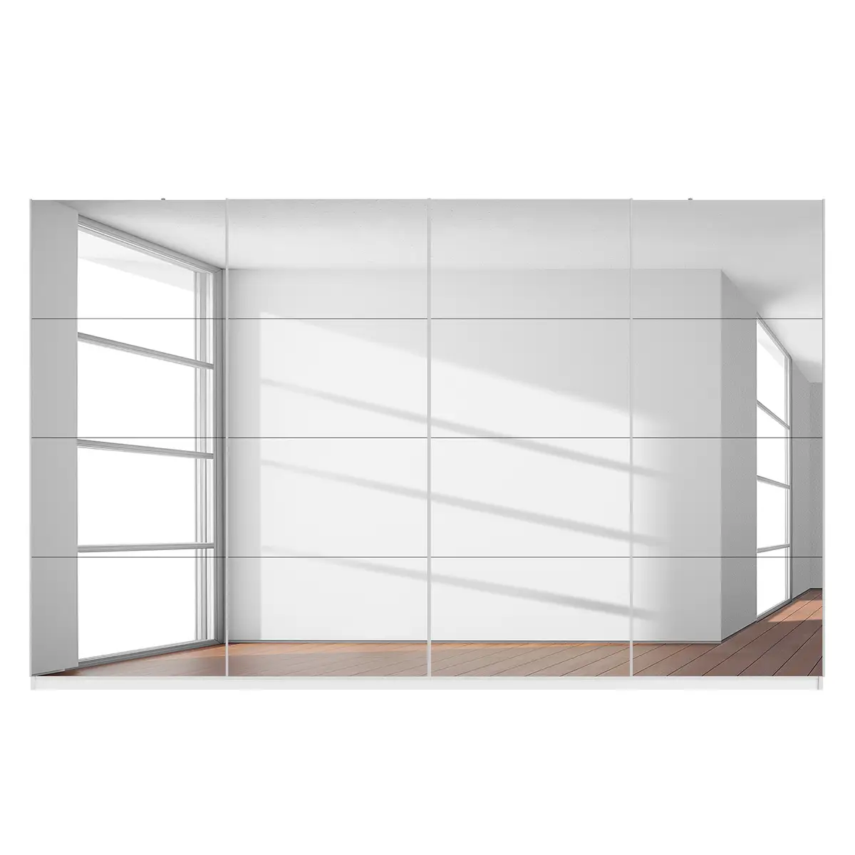 home24 Schwebetürenschrank reflect | Beige