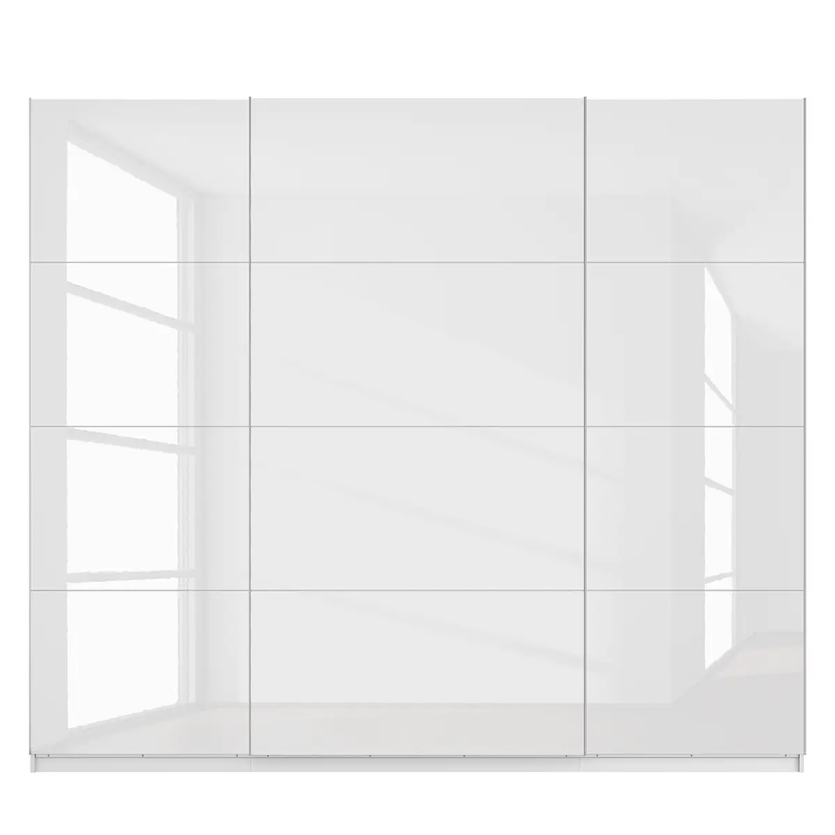 Schwebetürenschrank pure gloss | Weiß