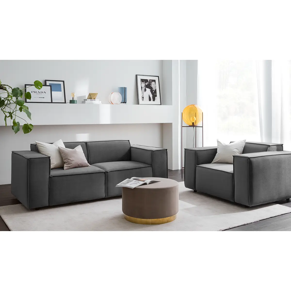 2-Sitzer Sofa Shyla | Grau